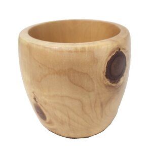 Vintage Teak Wood Hand Made Light Brown Bowl Mid Century Modern Decorative